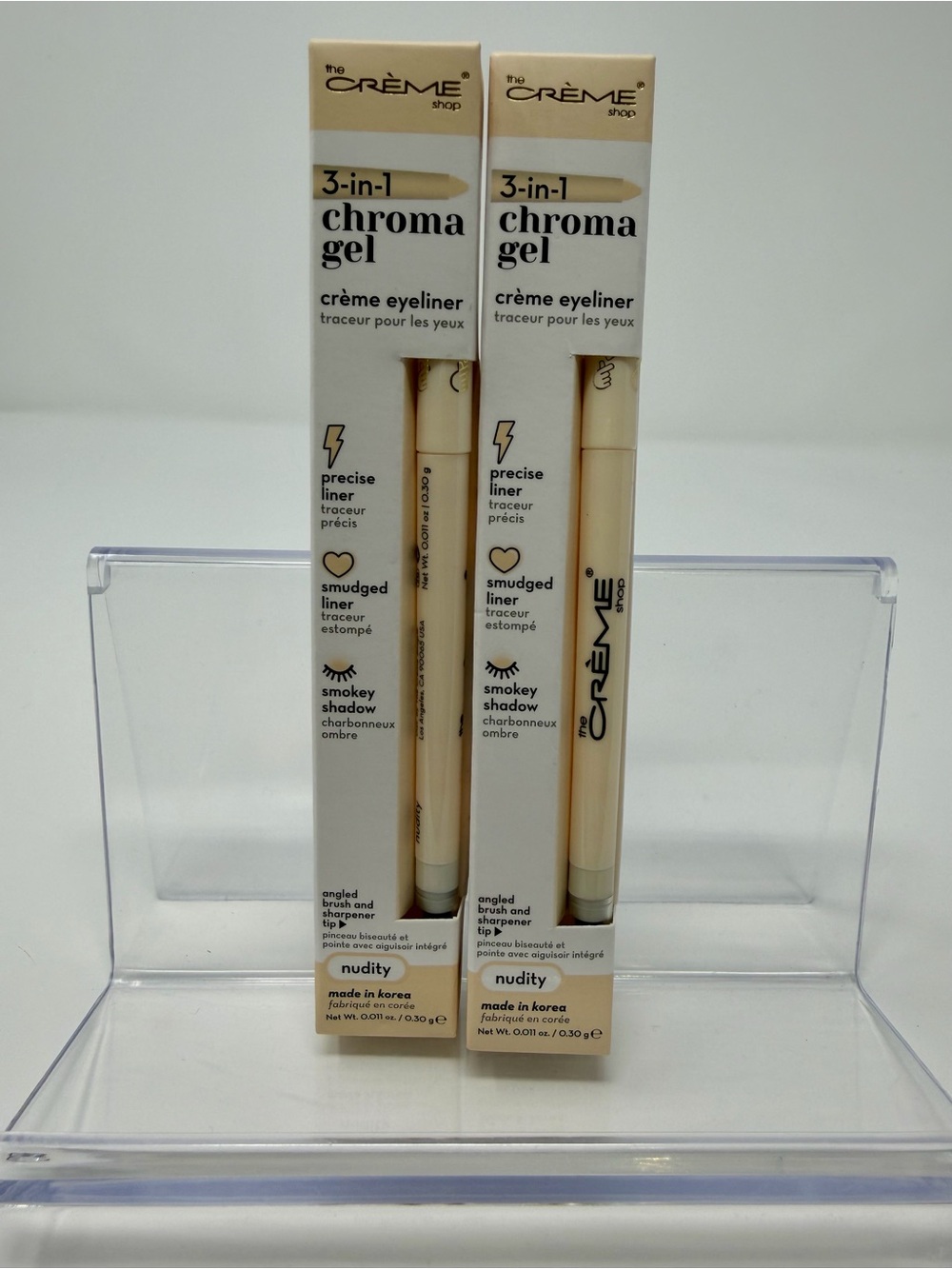 3-in-1 Chroma Gel Eyeliner - Nudity (Beige) - SET OF 2